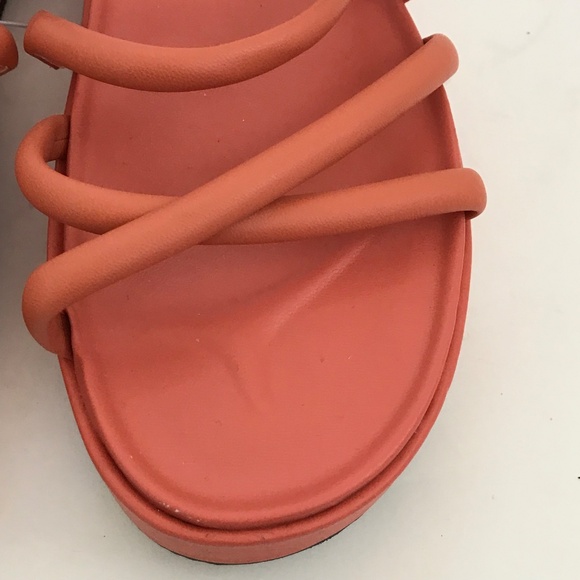 A NEW DAY Platform Heel Sandals Dory Strappy Sandals Orange Women’s Size 7 - Picture 3 of 16